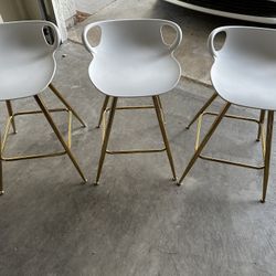 Gold Legged Bar Stools 