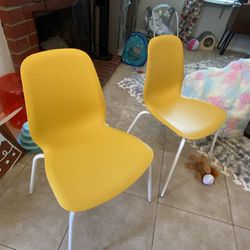 IKEA Yellow Plastic Chairs