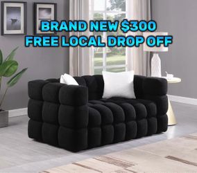 Black Love seat couch brand new FREE LOCAL DROP OFF