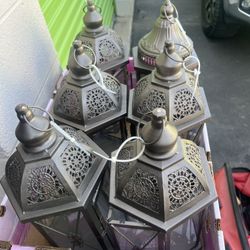 Ceenterpiece lanterns bronze 