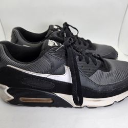 Nike Air Max 90 Shoes Men's 9.5 Black Smoke Athletic Casual Retro Gym Sneakers