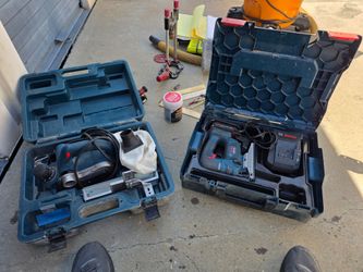 Rarely Used Great condition Bosch Planer and jigsaw with Cases.