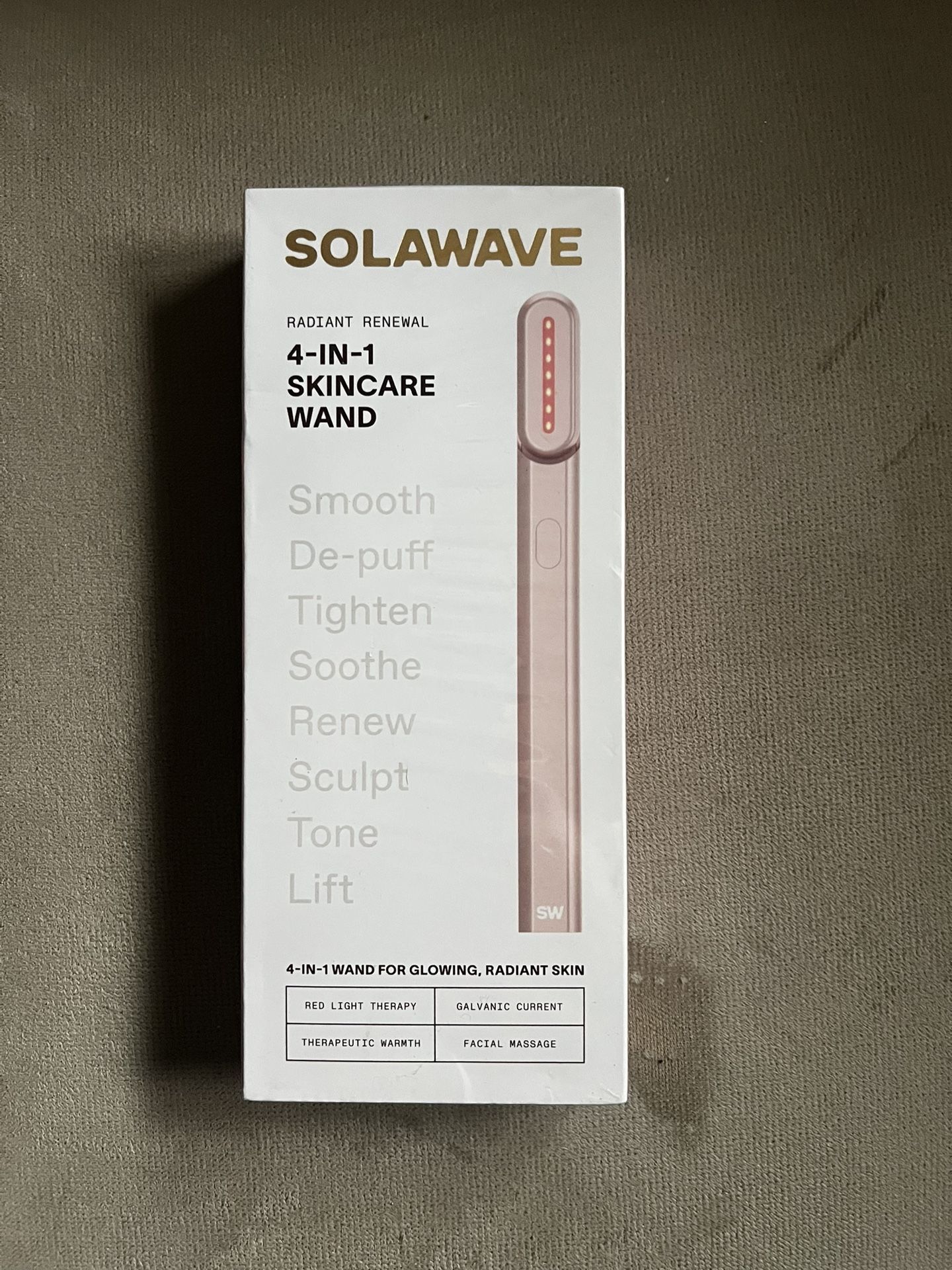 Solawave 4-in-1 Red Light Therapy Wand for Face & Neck | NEW SEALED
