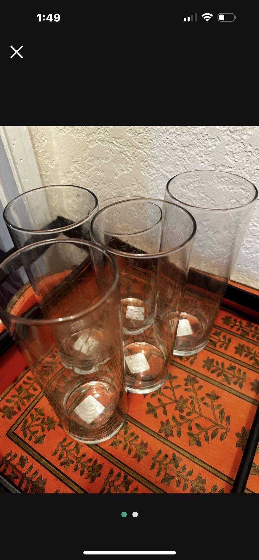 5 Glass Candle Holders