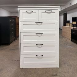 Tall White IKEA Songesand 5 Drawer Dresser 