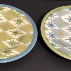 2 Pottery Barn Allegra 8 5/8” Salad Plates