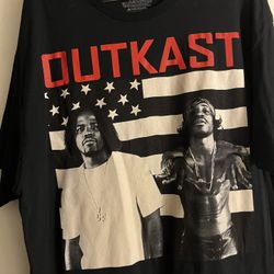 Brand New Rap Tee Shirt OutKast Andre 3000 Big Boi Black Red And White 