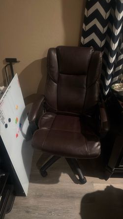 Brown Leather Executive Office Chair
