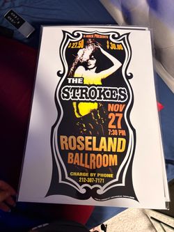 The Strokes Roseland Ballroom Concert Poster