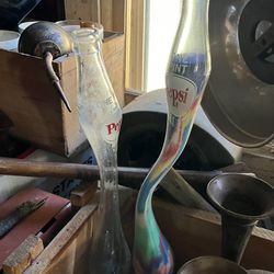 Vintage Stretched Twisted Elongated Pepsi Glass Bottle