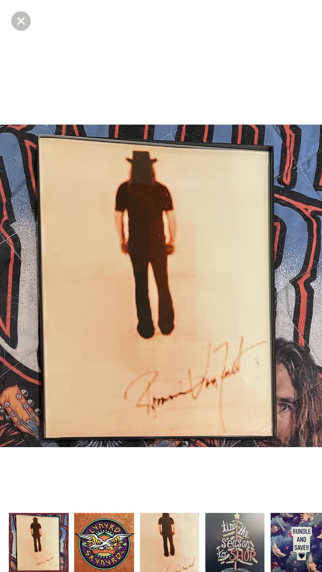 Ronnie Van Zant Autographed 8X10 Framed Photo Lynyrd Skynyrd Commemorative Photo 