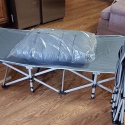 2- *BRAND NEW* Folding  Cots W/ 1- Soft *NEW Foldable Mattress