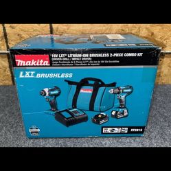 Makita XT281S 18V LXT Lithium-ion Brushless Cordless 2-Piece Combo Kit