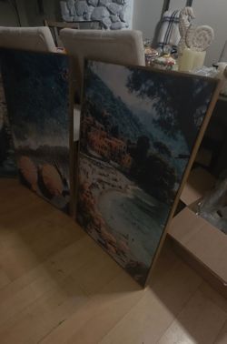 Large canvas Amalfi beach