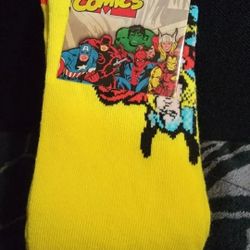 Official Marvel Thor Yellow Socks NEW (SZ 7-9)