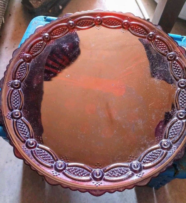 Vintage Avon 1876 Cape Cod Ruby Red Glass Dinner Plate