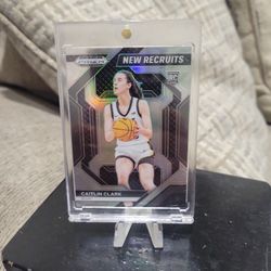 Caitlin Clark New Recruit Rookie Draft Pick Silver Prizm Basketball Card 