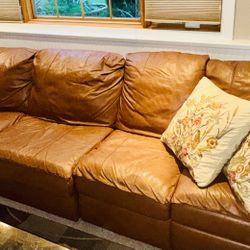 Extra Large Leather Sleeper Sofa 140”