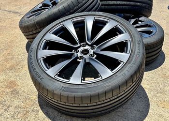 22" OEM 2024 Tesla Model X Plaid Wheels New Continental 265/35/22 & 285/35/22 SENSORs