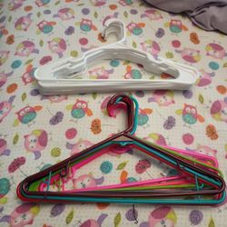 20  Plastic Clothes Hangers 