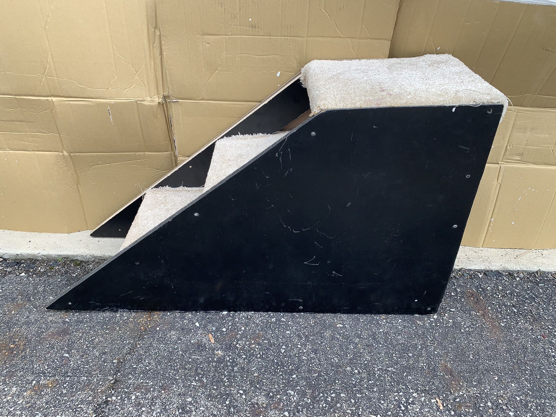 Wooden Pet Stairs Carpeted Steps Size 42”x 24”x14” 
