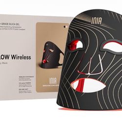 Red Light Therapy Mask for Face, Glow Wireless LED Face Mask Light Therapy with Near-Infrared Red Light (NIR), Rechargeable and Ergonomic Design for H