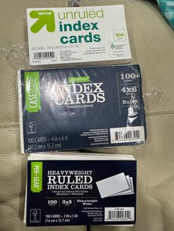 3-Pack Index Cards Assorted Sizes