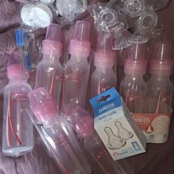 Pink Dr Browm Bottles