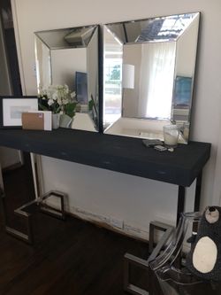 Williams Sanoma - Mint Console Table, Faux Shagreen