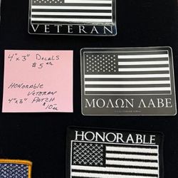 Honorable Veteran Patch / Decal 