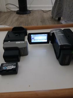 Sony Camcorder With Accessories And Extra Batteries