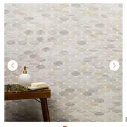 50% OFF - Angora Elongated Octagon 12×13" Polished Marble Mosaic Tile 40 PCS - 40.4 sq ft Total