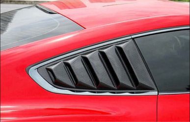 Ford Mustang GT Lambo Style Rear Window Louvers - Carbon Fiber ABS