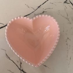 Pink Heart Shaped Bowl 