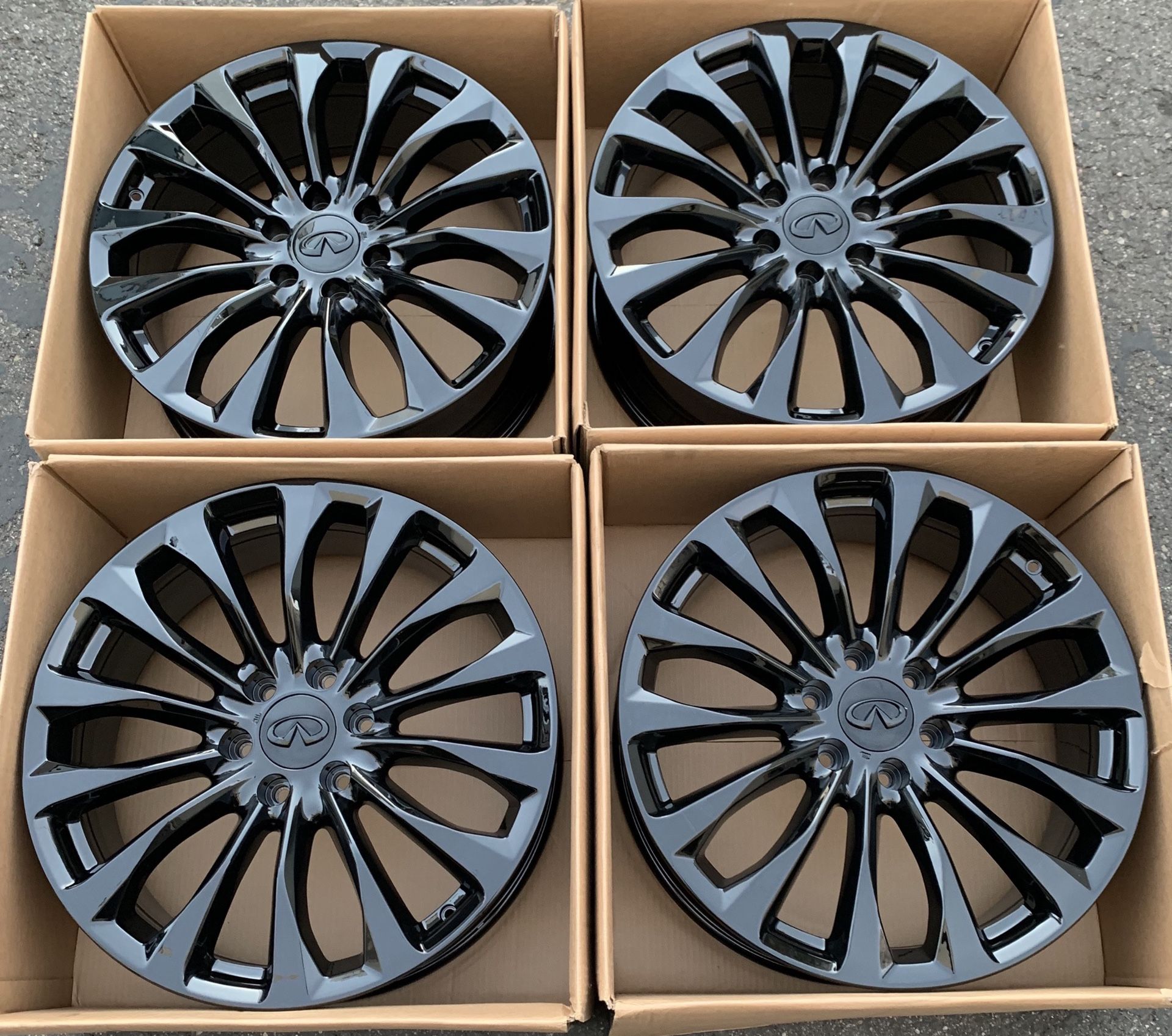 22” Infiniti QX80 factory wheels rims gloss black