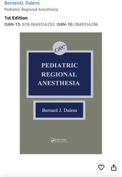 Pediatric Regional Anesthesia