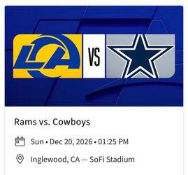 Rams vs Cowboys Tickets