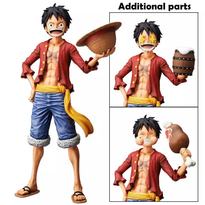 Japanese anime One Piece Grandista Nero Monkey D. Luffy extra parts figure toy 11 inches