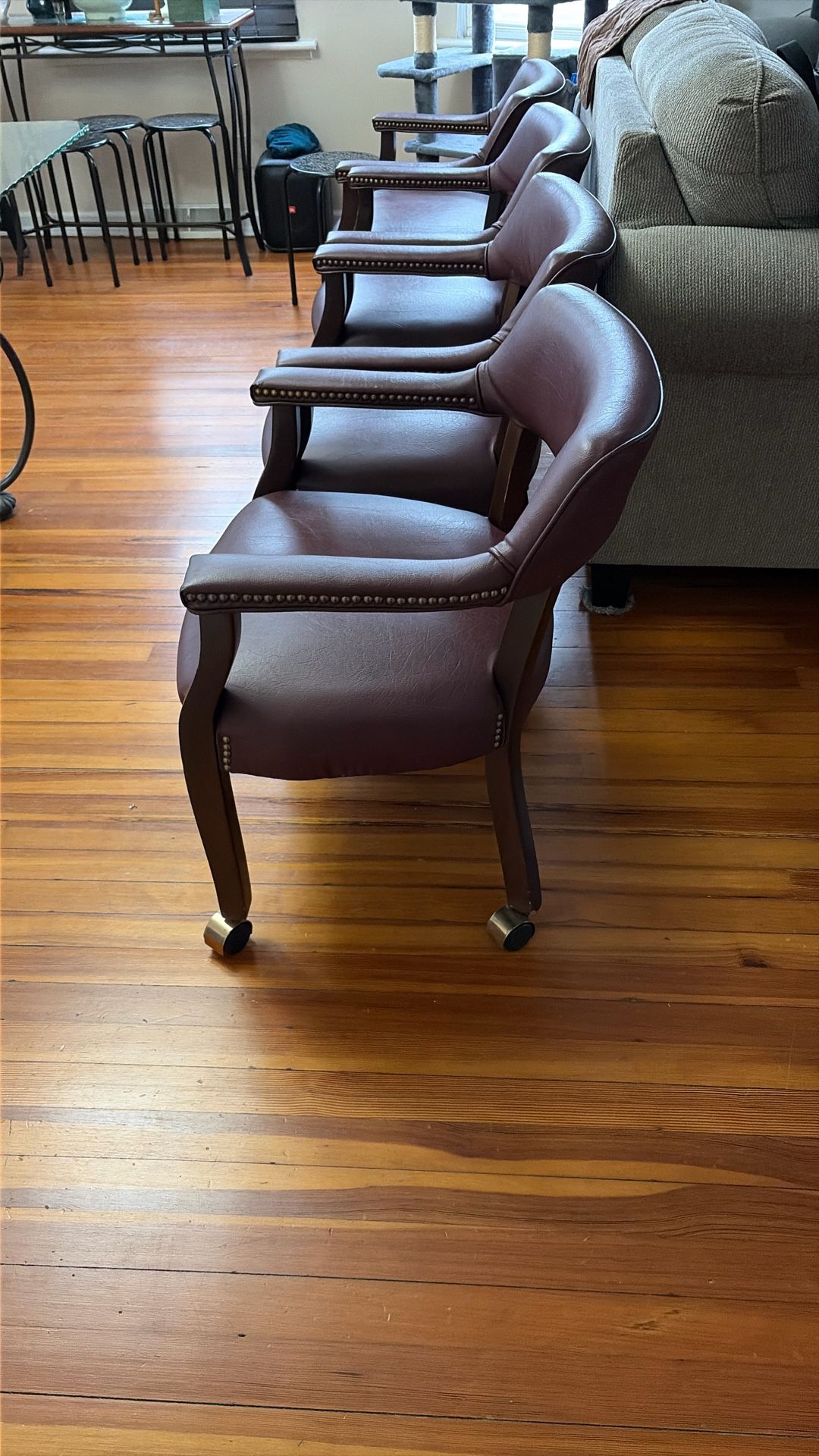 Burgundy Leather Chairs