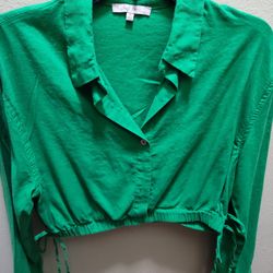 Steps Of NY Green Cotton Top. Small