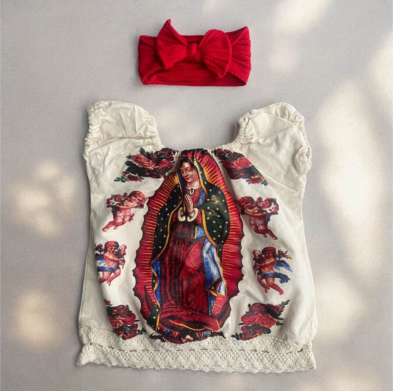 vestido de virgen de guadalupe para bebé de 3meses solamente uno disponible
