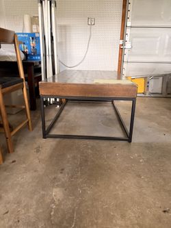 Wood and Metal Coffee Table