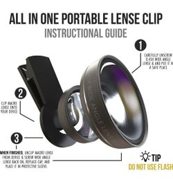 iPhone Camera Lens Kit for Stunning Pictures - Universal Smart Phone 15X Zoom Macro & 0.45X Wide Angle Lenses for Mobile Photo