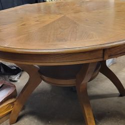 Small Round Oak Table