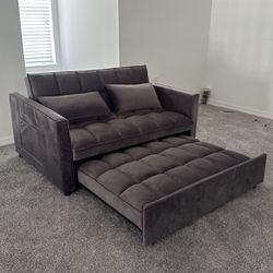  Grey Convertible Sleeper Sofa 