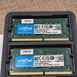 Crucial 8GBx2 DDR4 3200 MT/S CL22 Unbuffered SODIMM