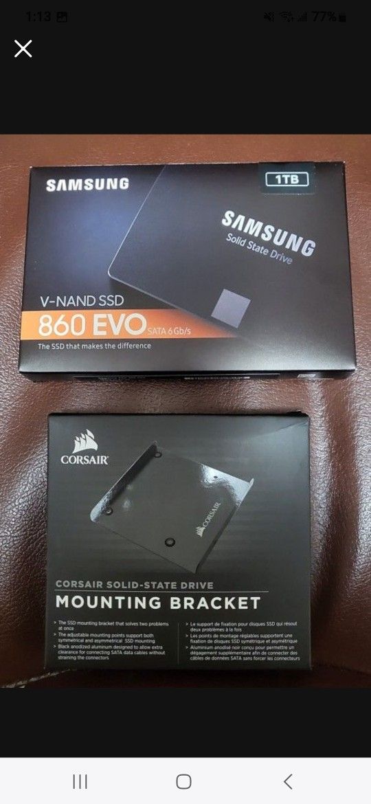 Samdung 860 Evo Ssd 1TB And Mounting Bracket