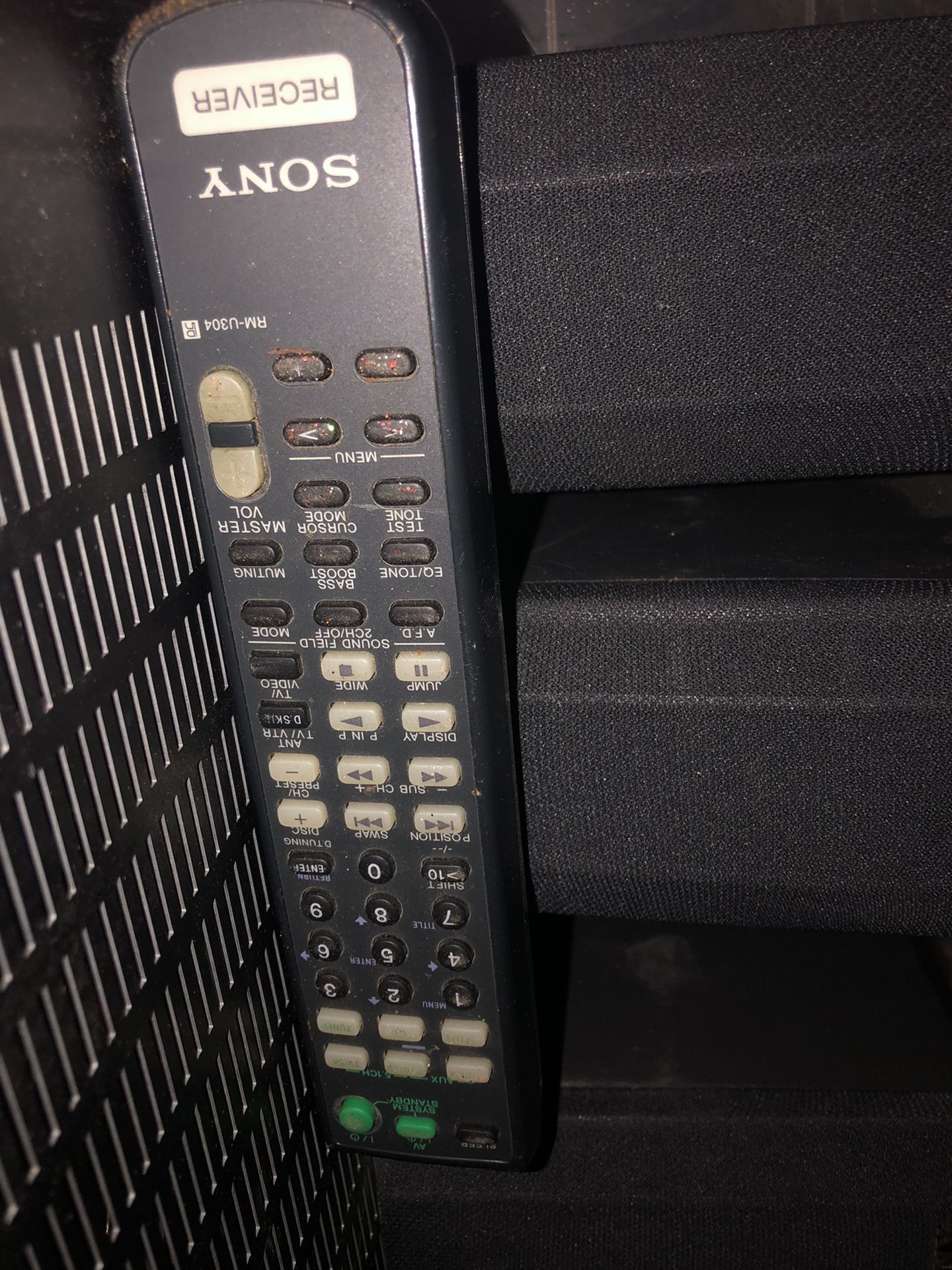 Sony Receiverand surround sound package speakers remote control for 50