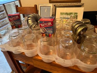 Canning jars, lids, bands, storage container
