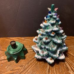 Art Glass Dishes Paperweights Christmas Tree Ceramic Lamp
